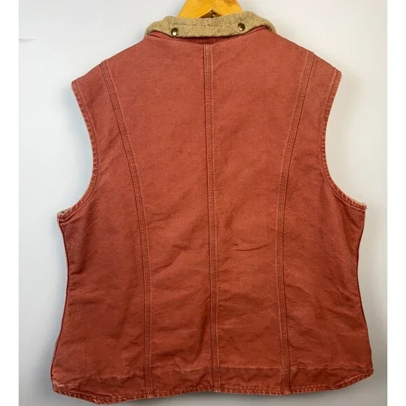 Carhartt Vintage Women’s WV001 VRS Sherpa Lined Vest Rose Size Large - Picture 5 of 10